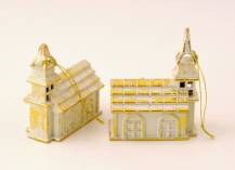 Plastový kostelík 7,5 cm - ZLATÝ