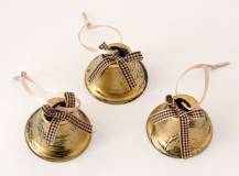 Plechový zvoneček k zavěšení ZLATÝ