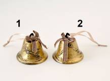 Plechový zvoneček k zavěšení ZLATÝ