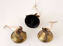 Plechový zvoneček k zavěšení ZLATÝ