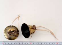 Plechový zvoneček k zavěšení ZLATÝ