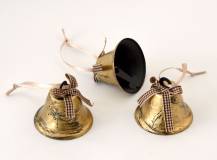 Plechový zvoneček k zavěšení ZLATÝ Plechový zvoneček k zavěšení ZLATÝ