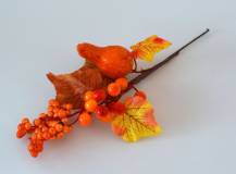 Přízdoba - podzimní větvička s tykví