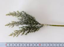 Přízdoba - větvička Zasněžená thuja