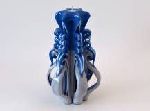 Řezaná svíčka 20 cm - Modrá