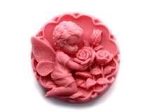 Silikonová forma - Andílek s růžemi prům. 70 x 40 mm