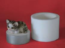 Silikonová forma čajovka velká - Kočka Líza