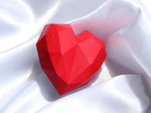 Forma silik. Diamantové srdce 65 x 65 x 20 mm