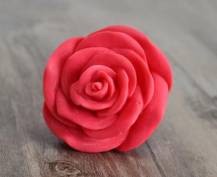 Silikonová forma - Květ - Plochá růže prům. 70 mm, výška 35 mm