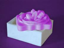 Silikonová forma - mýdlo andílek v květině I