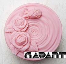 Forma silik. - mýdlo - kruh růže prům. 77 x 35 mm