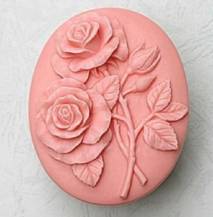Silikonová forma - mýdlo růže 75 x 55 x 35 mm