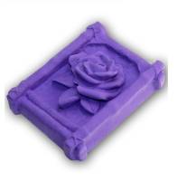 Silikonová forma - mýdlo růže III - 83 x 59 x 36 mm 