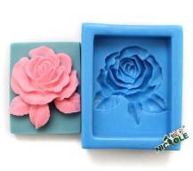 Forma silik. - mýdlo s 3D růží - 75 x 58 x 30 mm