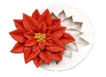 Silikonová forma - ozdoba Poinsettia 1 ks prům. 55 x 12 mm