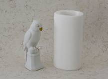 Silikonová forma - Papoušek bílý 60 x 50 x 150 mm