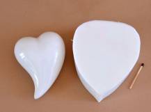 Silikonová forma - Ploché srdce střední 92 x 67 x 35 mm