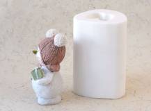 Silikonová forma - Sněhulák s dárečkem - 90 x 60 x 133 mm