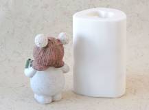 Silikonová forma - Sněhulák s dárečkem - 90 x 60 x 133 mm