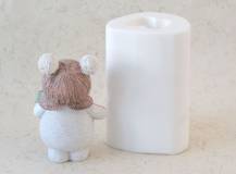 Silikonová forma - Sněhulák s dárečkem - 90 x 60 x 133 mm