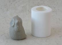 Silikonová forma - Sova NESLYŠÍM 65 x 67 x 90 mm