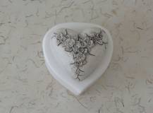 Silikonová forma - Srdce s růžemi malé 72 x 65 x 34 mm