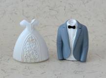 Silikonová forma - Svatební šaty 2 ks
