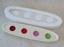 Silikonová forma - svícen Loďka velká na 4 čaj. svíčky