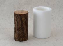 Silikonová forma - svíčka Dřevo prům. 65 mm x 140 mm