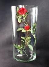 Skleněná váza na květiny i dekorace - Válec 20 cm