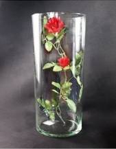 Skleněná váza na květiny i dekorace - Válec 25 cm