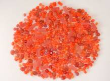Skleněné korálky MIX 250 g - ORANŽOVÝ