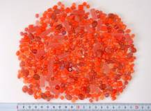 Skleněné korálky MIX 250 g - ORANŽOVÝ
