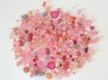 Skleněné korálky MIX 250 g - RŮŽOVÝ