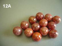 Skleněné kuličky 16 mm neprůhledné perly - 5 ks