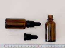 Sklenička s kapátkem 30 ml - HNĚDÁ