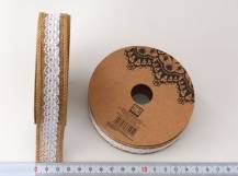 Stuha S KRAJKOU imitace juty 2,5 cm x 6,4 metrů