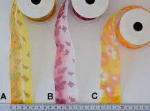 Stuha s potiskem organza 4 cm, délka 9 m