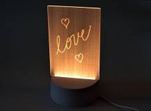 Světelná LED popisovací tabulka 3D - USB
