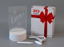 Světelná LED popisovací tabulka 3D - USB