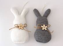 Textilní dekorace - Králík 19 cm