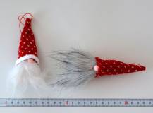 Textilní dekorace - Vánoční skřítek 12 cm
