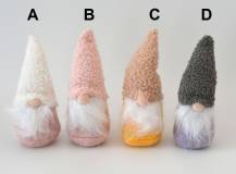 Textilní dekorace - Vánoční skřítek s vousy 15,5 cm
