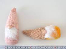 Textilní dekorace - Vánoční skřítek s vousy 15,5 cm