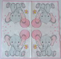Ubrousek - Pro děti - Slon růžový