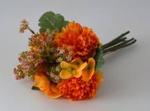Umělá kytice - mix květin ORANŽOVÁ