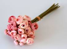 Umělá kytice - Poupata růžová