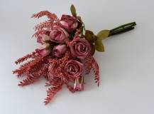 Umělá kytice - Růže s vřesem
