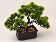 Umělé květiny - Bonsai MODŘÍN v květináči