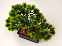 Umělé květiny - Bonsai MODŘÍN v květináči